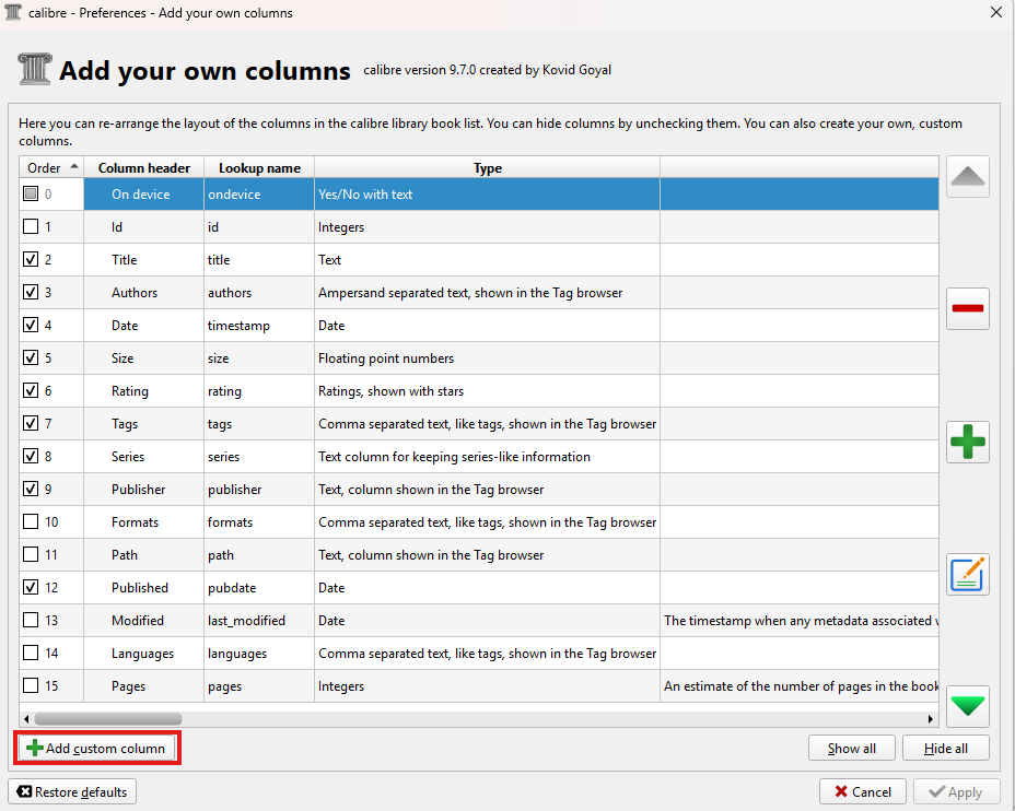 Add Custom Column