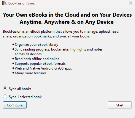 Sync all books in calibre