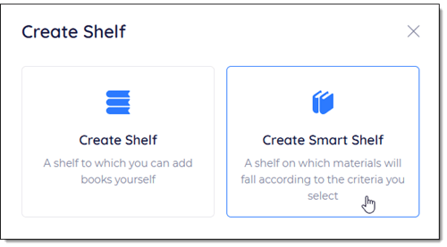 create shelf dialog