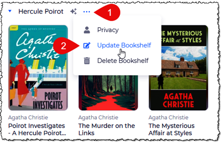select update bookshelf