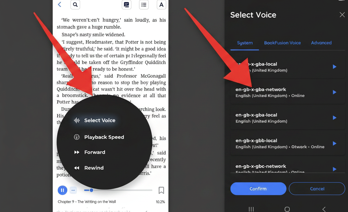 mobile voice selector