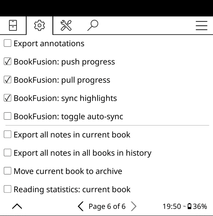 Assigning a BookFusion action to a gesture